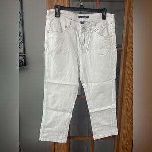 White Jean Capris